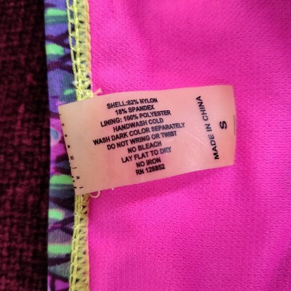 NWT Tinibikini Multi-Colored Tie Dye Side Strap Bikini Bottom Size S - Picture 2 of 4